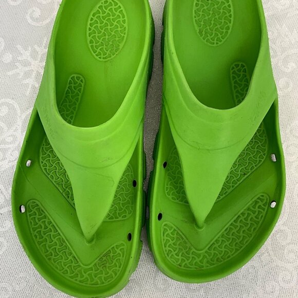 Birkenstock Birki's Green Rubber Open-Toe Slide Sandals Size 37 - Picture 3 of 8